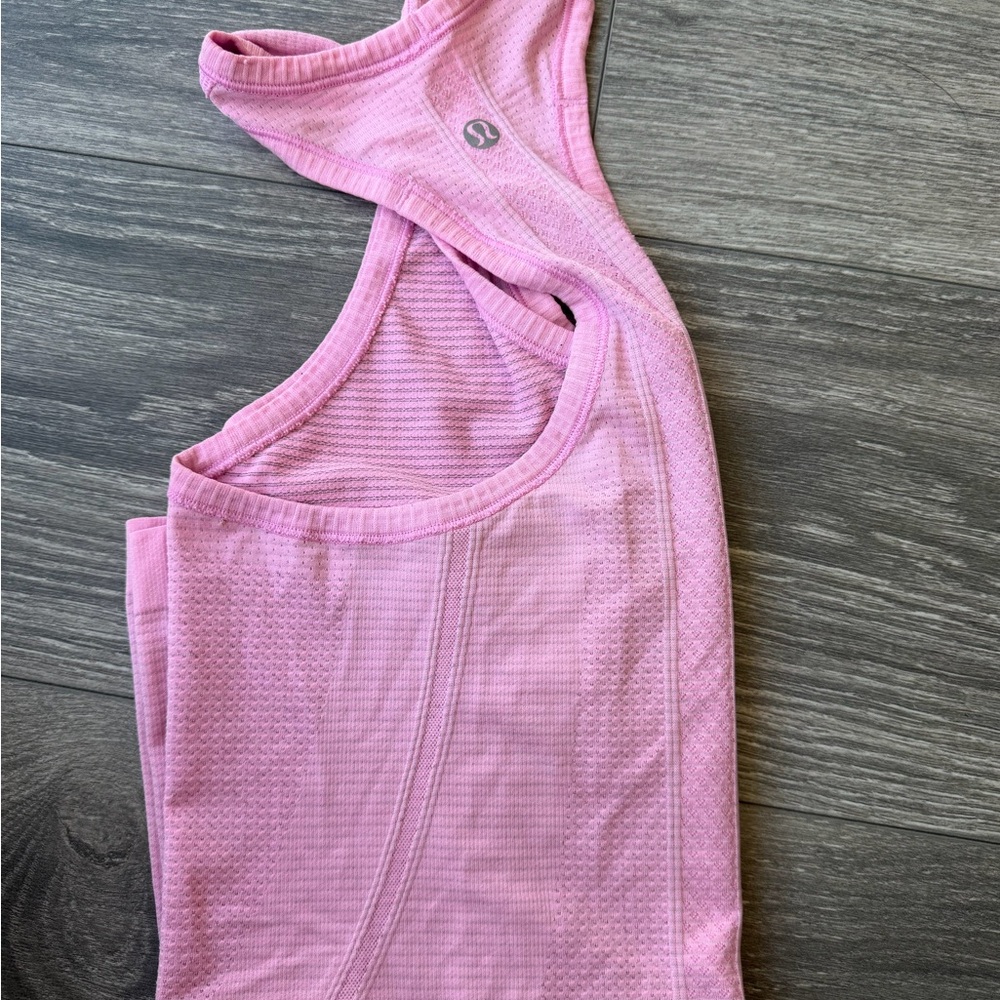 Lululemon Pink Racerback Mesh Tank Top - Picture 5 of 6